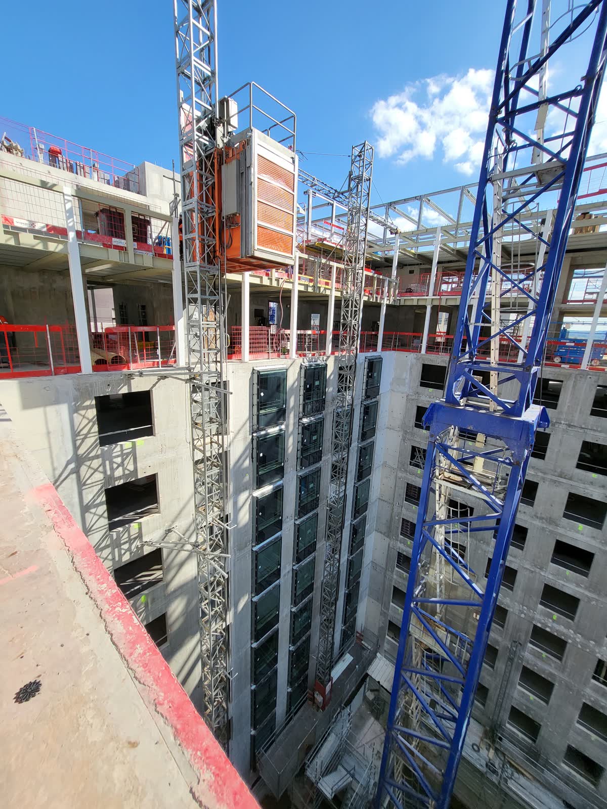 Nacelle sur chantier