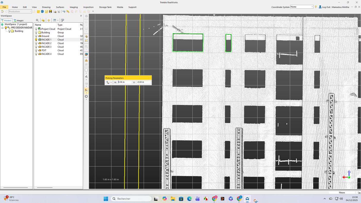 RealWorks façade mesure